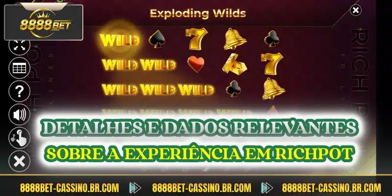 Detalhes e dados relevantes sobre a experiência em RichPot