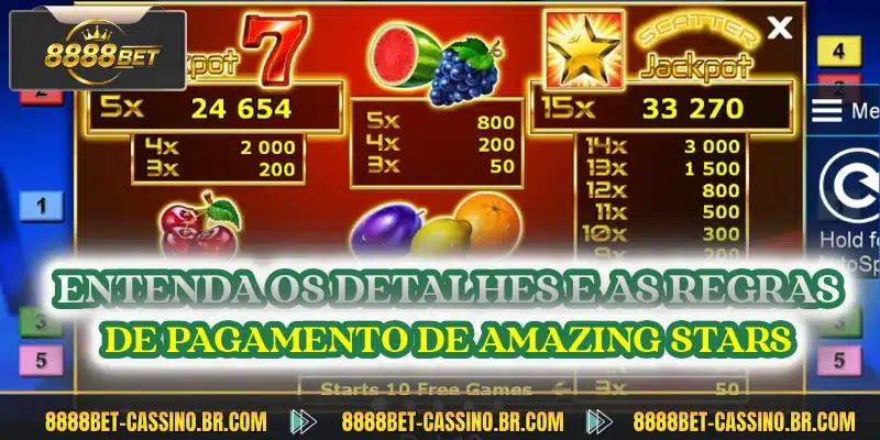 Entenda os detalhes e as regras de pagamento de Amazing Stars